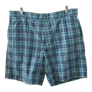 Southern Tide mens skipjack flat front plaid shorts, size 38